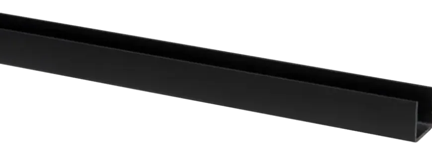 U-profiel kunststof zwart 9x13 mm lengte 260 cm