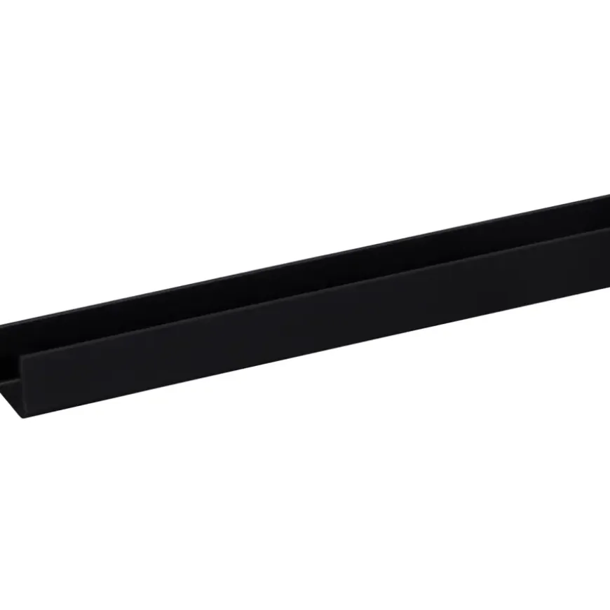 U-profiel kunststof zwart 18x18 mm lengte 260 cm