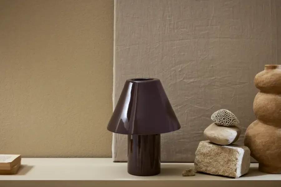 Geen Vaas bruin - l18,5xb15,5xh32,5cm
