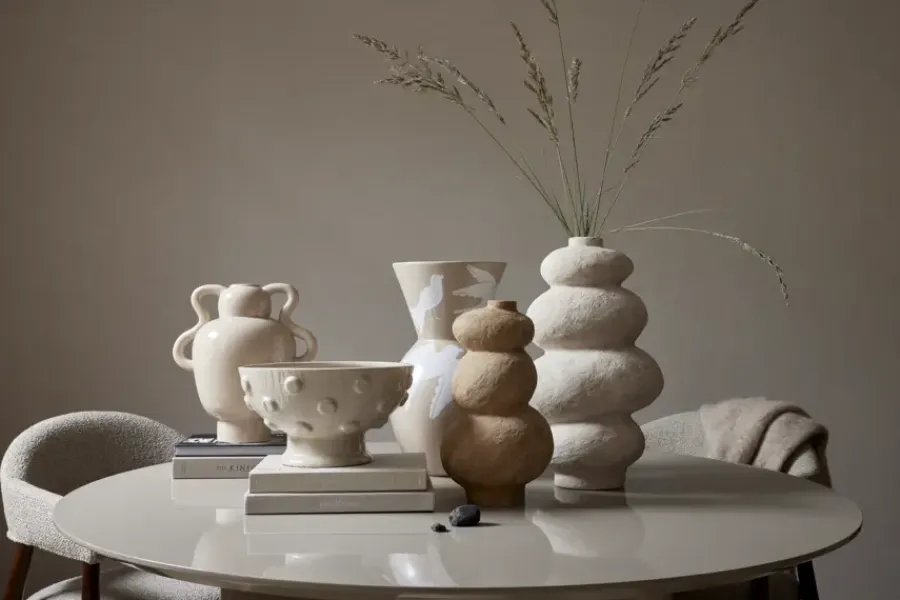 Geen Vaas creme - l28,5xb19,5xh30cm