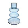 Geen Vaas glas blauw 18x18x13,5cm