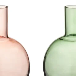 Geen Vaas glas bruin groen 17,5x17,5x23,5cm