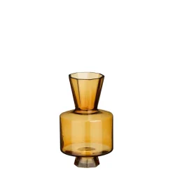 Geen Vaas glas bruin - h18xd11 cm