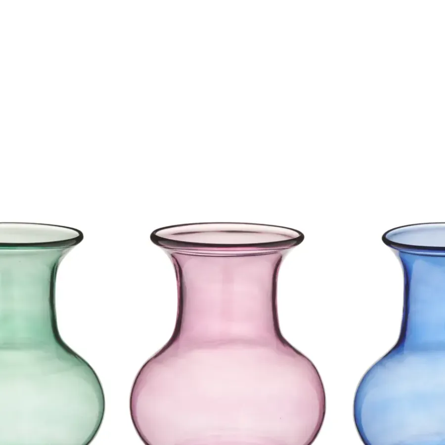 Geen Vaas glas multicolor 22x22x40cm
