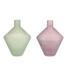 Geen Vaas glas paars groen 17.5x17.5x23cm