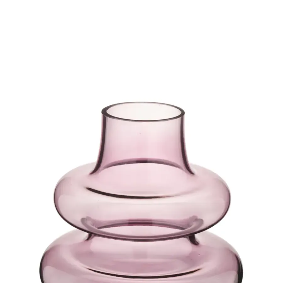 Geen Vaas glas paars 20x20x20cm