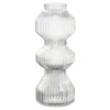 Geen Vaas glas ribbed - h40xd16cm