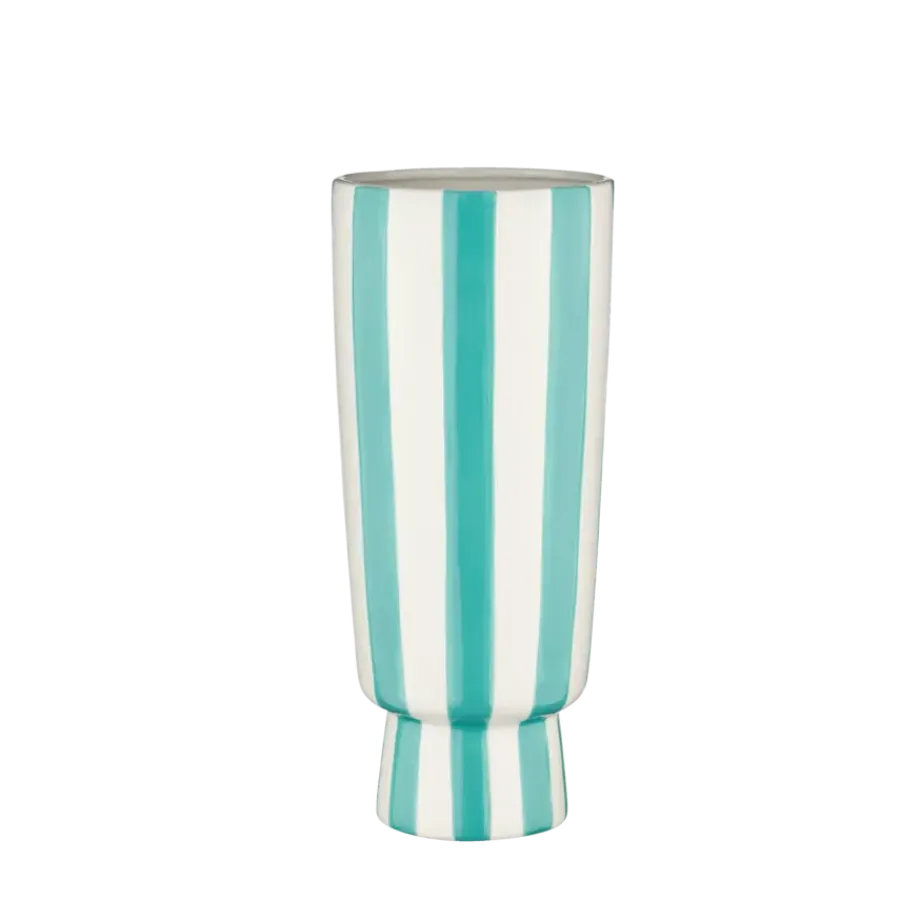 Geen Vaas met strepen blauw