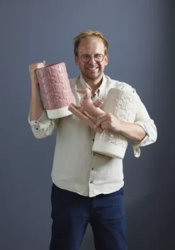 Theo-Bert Pot Vaas roze 28 cm x 17 cm ø