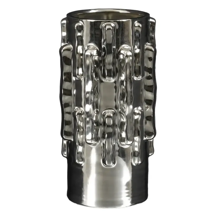 Geen Vaas zilver - h28xd15cm