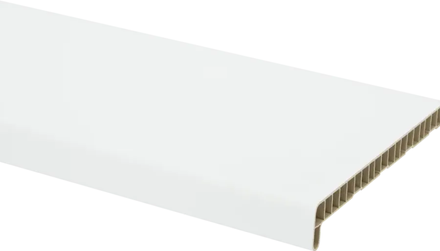 Essentials Vensterbank kunststof wit 300x25 cm inclusief eindkappen
