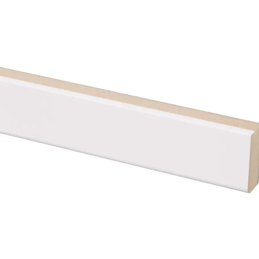 Geen Vensterbanklat recht MDF wit gegrond 18x40 mm lengte 260 cm