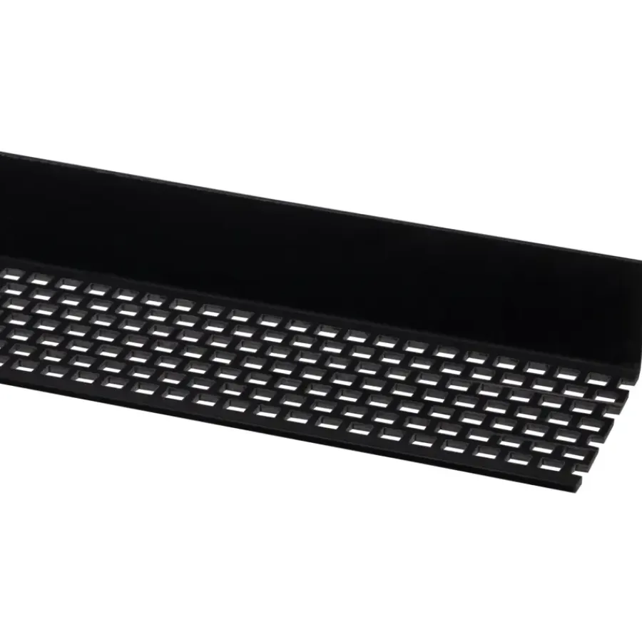 Geen Ventilatieprofiel kunststof zwart 29x60mm 260cm