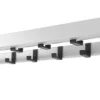 V-part Vepa Bins Safe wandkapstok met 19 haken - grijs / zwart