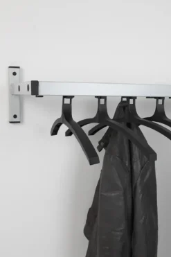 V-part Vepa Bins Safe wandkapstok met 19 haken - grijs / zwart