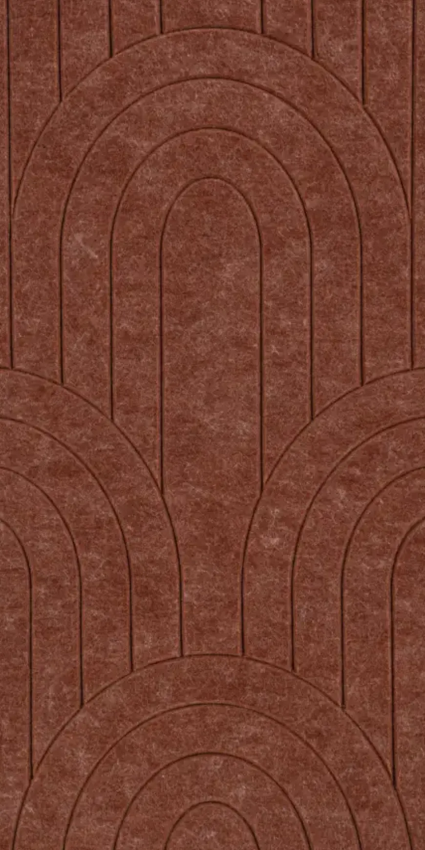 Viltpaneel gebogen lijnen terra 60x30 cm 4 stuks