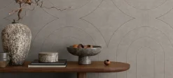 Viltpaneel 4 lijnen taupe 60x30 cm