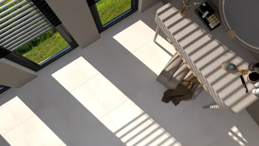 Geen Vloertegel Element betonlook 60 x 60 cm keramiek wit 1,44 m²