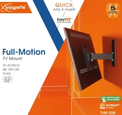Vogel's TV-steun Full motion S - 19 t/m 43 inch