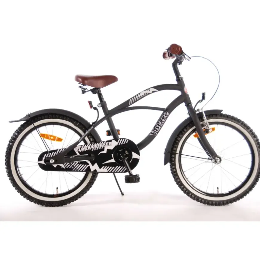 Volare Black Cruiser kinderfiets zwart 18 inch