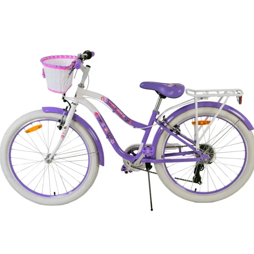 Volare Lovely kinderfiets paars wit 24 inch