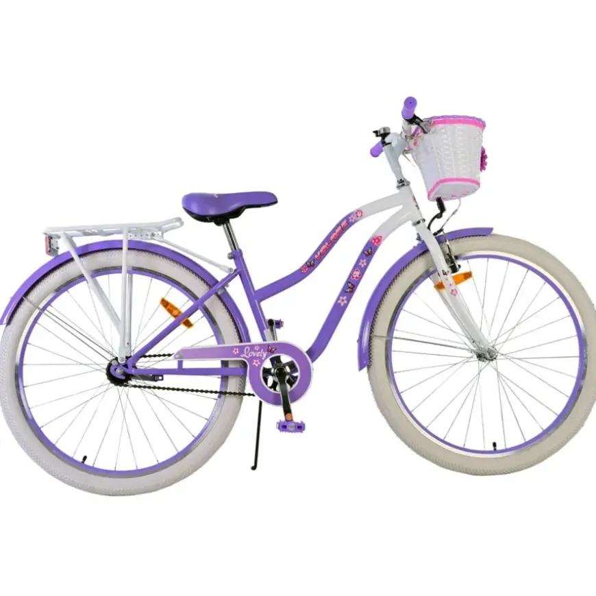 Volare Lovely kinderfiets paars wit 26 inch