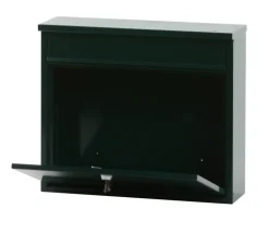V-Part Wandbrievenbus groen staal - 31.5 cm