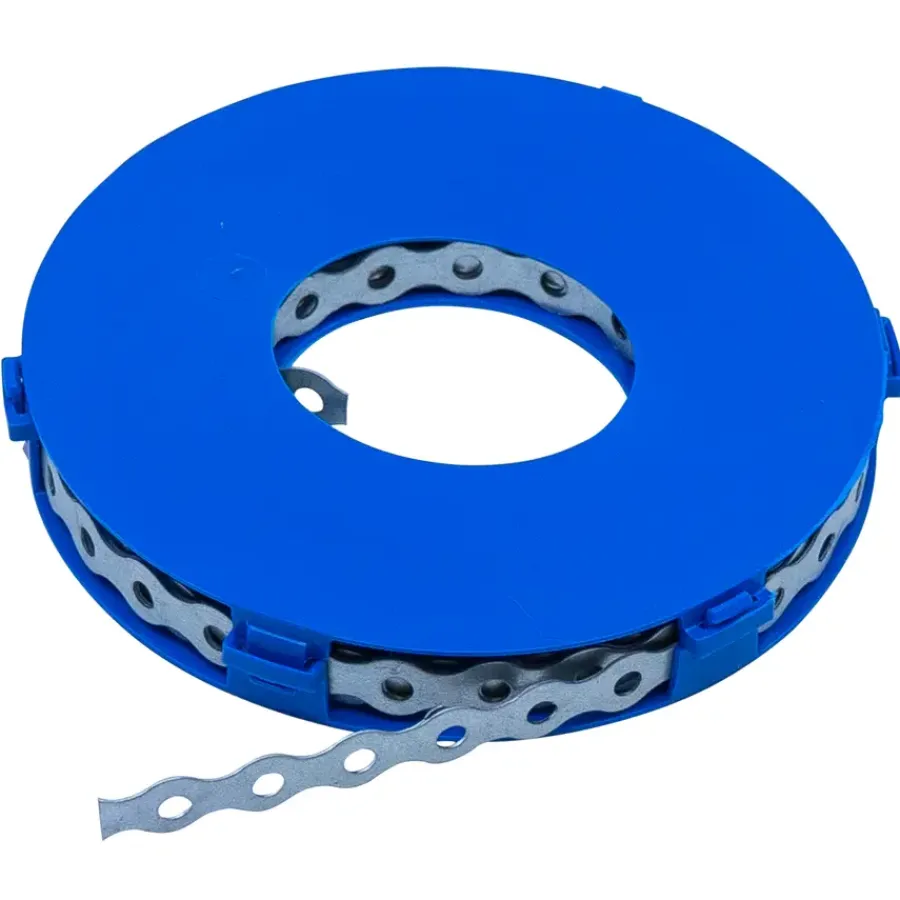 Geen Waelbers montageband in cassette gegolfd 12x0,7 mm 10 meter lang verzinkt
