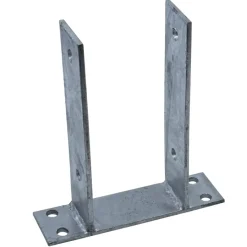 Geen Waelbers paalhouder U-model op plaat 91x150 mm verzinkt