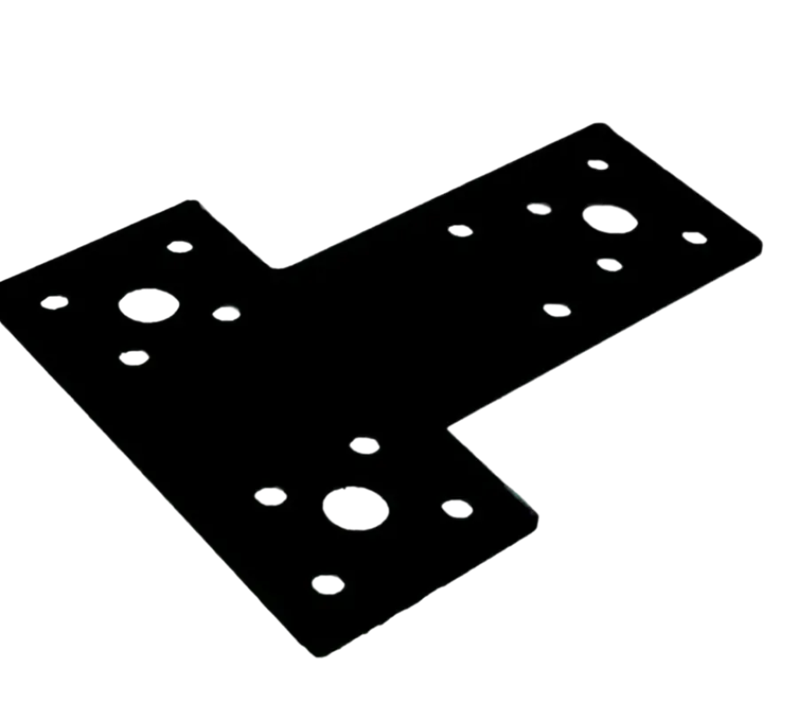 Waelbers T-plaat 80 x 68 x 38 mm zwart