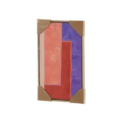 Geen Wanddecoratie paars oranje 30x30x3,5cm
