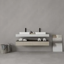 Wand/douche paneel kunststof Allora 260x90 cm grijs, dikte 5mm 2,34 m²