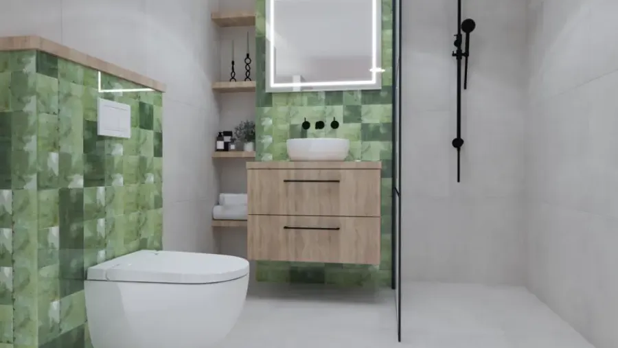 Geen Wandtegel Fermo groen 12,5 cm x 12,5 cm keramiek 0,587 m²