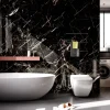 Wandtegel kunststof Allora zwart marmer glans 30,5x61 cm, dikte 5mm, 1,116 m²