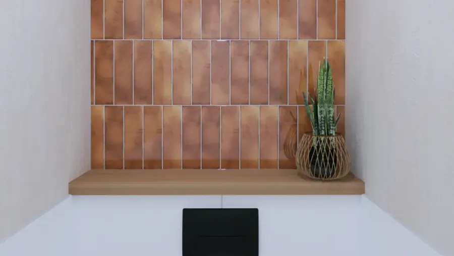 Geen Wandtegel Lush 6,9 cm x 24 cm keramiek honing geel 0,53 m²
