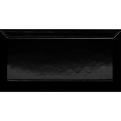 Geen Wandtegel Metro zwart 10x20 cm