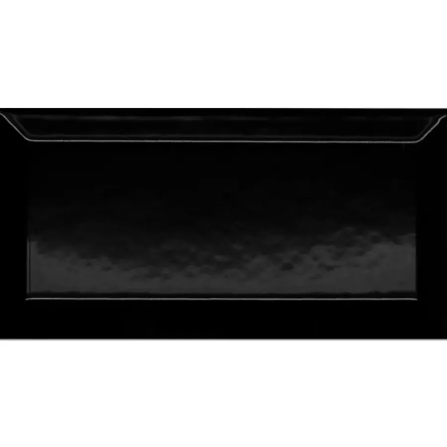 Geen Wandtegel Metro zwart 10x20 cm