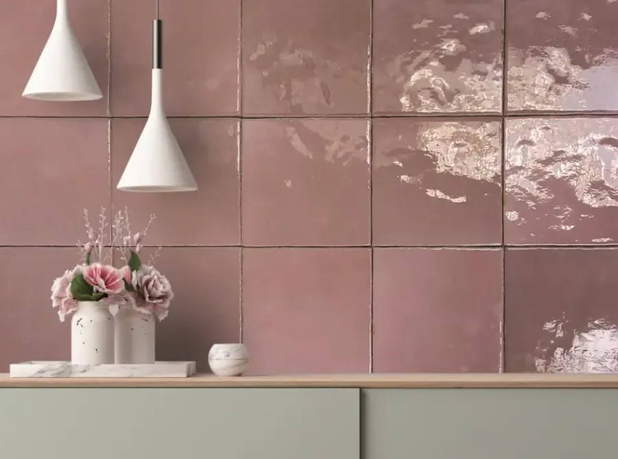 Geen Wandtegel Sava rose 13x13 cm 1m²