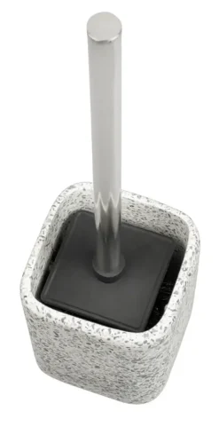 Geen Wenko Terrazzo toiletborstelhouder polyresin wit/beige/grijs