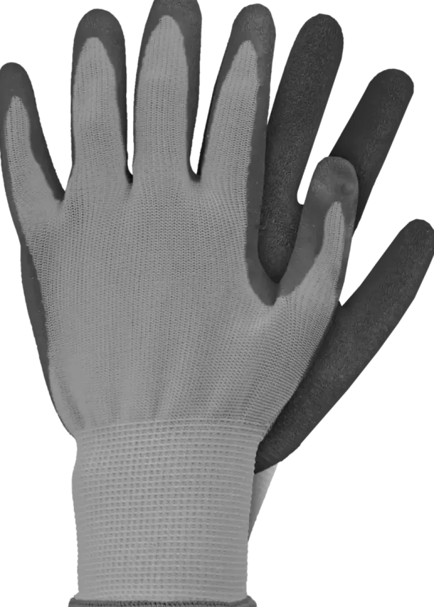 Werkhandschoen latex grijs S