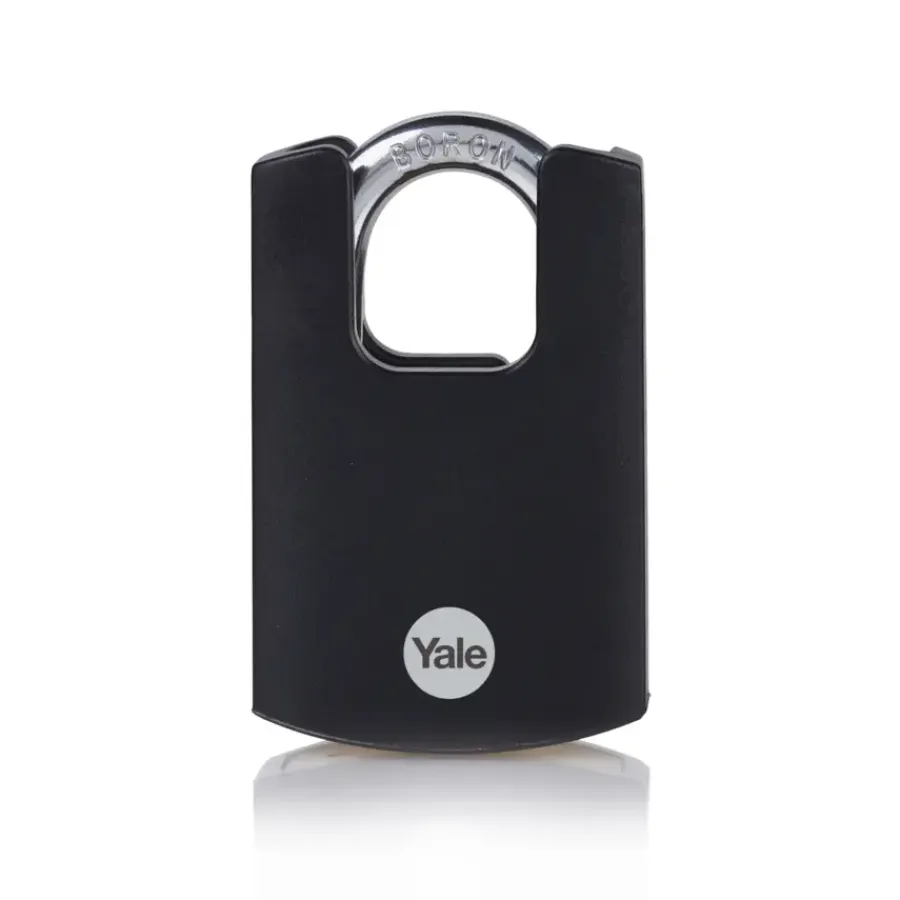 Yale Hangslot messing zware uitvoering 40 mm met zwarte body