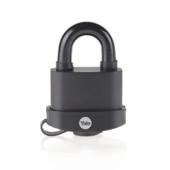 Yale Hangslot messing zware uitvoering 61 mm met zwarte body